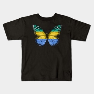 Gabonese Flag  Butterfly - Gift for Gabonese From Gabon Kids T-Shirt